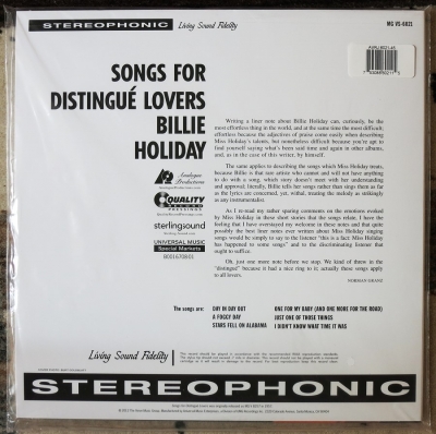Preview: billie holiday - songs for distingué lovers (2 x 45rpm lp)