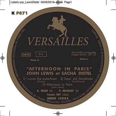 john lewis & sacha distel – afternoon in paris (33rpm lp 2nd pressing)