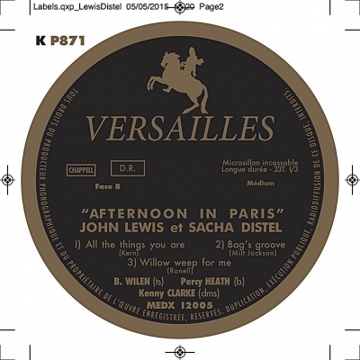 Preview: john lewis & sacha distel – afternoon in paris (33rpm lp 2nd pressing)