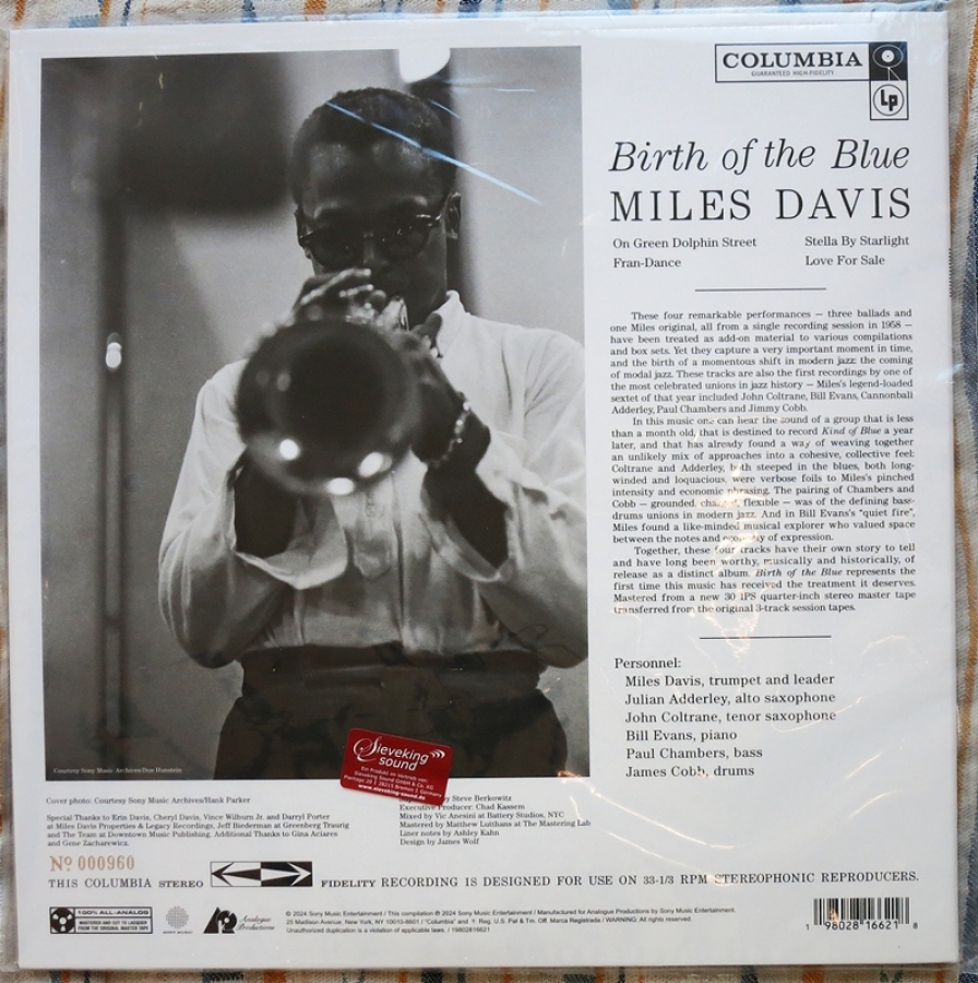 miles davis - birth of the blue (33rpm lp numbered limited edition)