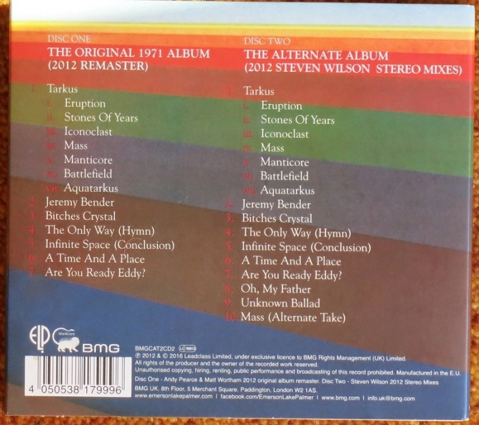 emerson, lake & palmer - tarkus (2 x cd steven wilson remaster)