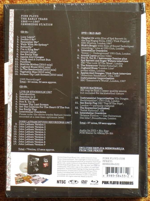 pink floyd - the early years 1965 - 1967 cambridge st/ation (2 x cd 1x dvd 1x  blu-ray box)
