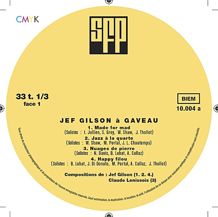 jef gilson - jef gilson a gaveau (33rpm lp)
