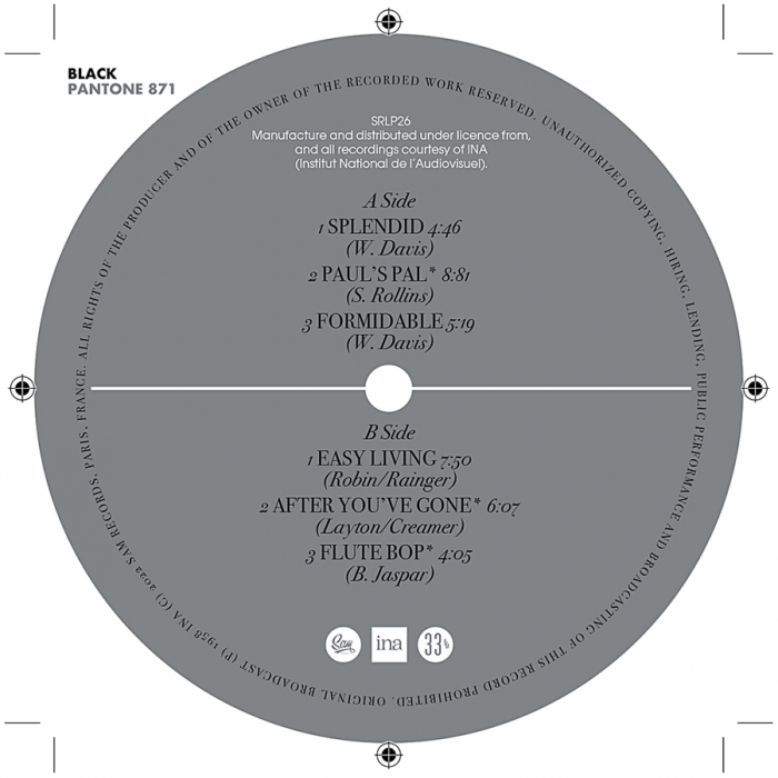 donald byrd & bobby jaspar - paris 58 (33rpm lp)