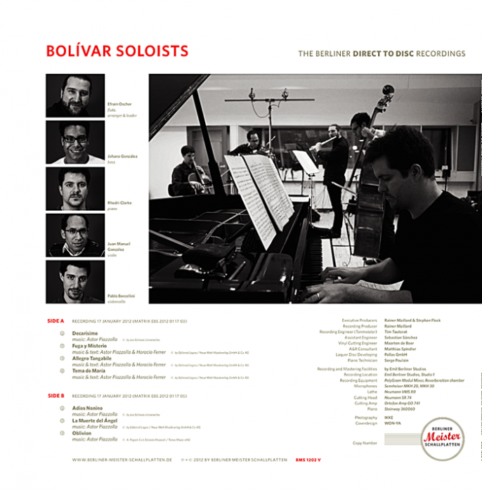 bolivar soloists - musica de astor piazolla (33rpm lp, d2d)
